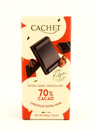 Бельгийский экстрачерный шоколад 70% какао Cachet Cocoa Nibs 1...