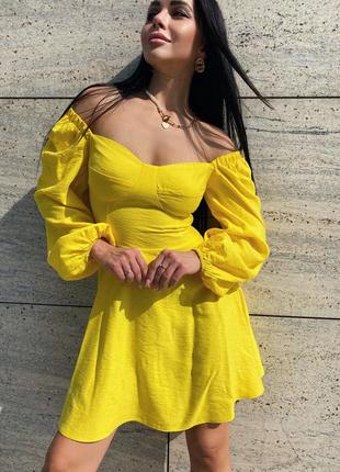 Платье fragolina желтый размер 42