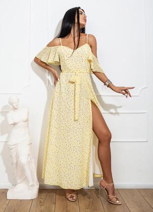 Платье vanille желтый размер 42