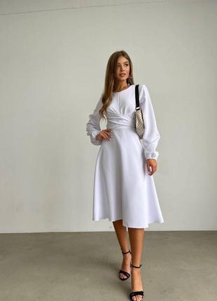 Витончена сукня білого кольору 25130 ordio