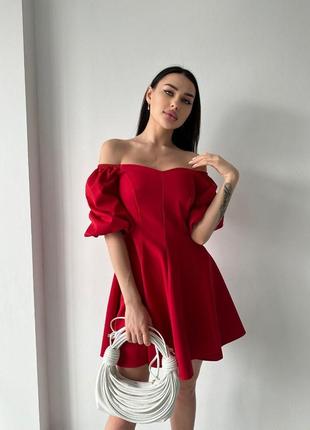 Романтична сукня червоного кольору 24505 ordio