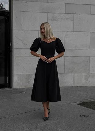 Елегантна сукня міді чорного кольору 25465 ordio