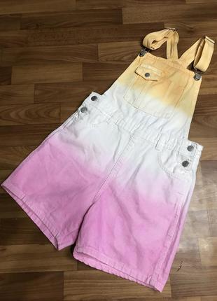 Dungaree short denim co джинсовый комбинезон шорты