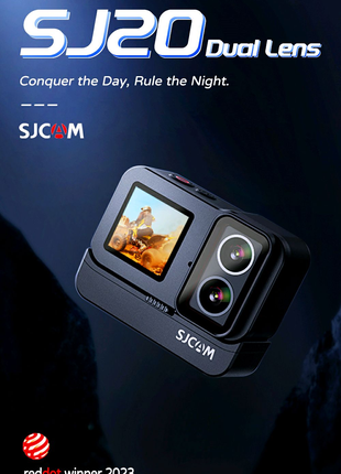 Экшн-камера SJCAM SJ20 Dual Lens, 20 МП, 4К 30 fps, ночная съемка