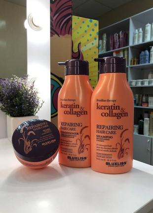 Восстанавливающий набор для волос luxliss therapy keratin & co...