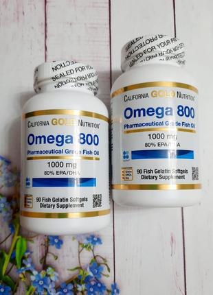 California Gold Nutrition, омега-800, риб’ячий жир, 1000 мг, 9...