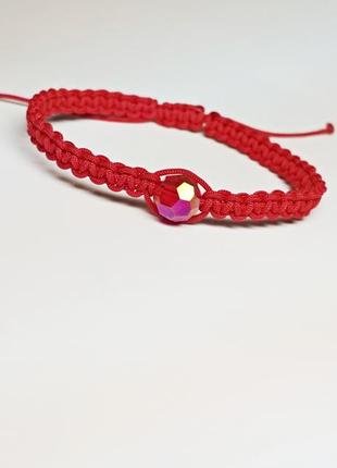 Плетеный браслет-оберег (красная нитка) ′redbead′