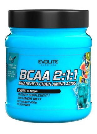 Аминокислота BCAA Evolite Nutrition BCAA 2:1:1, 400 грамм Экзотик