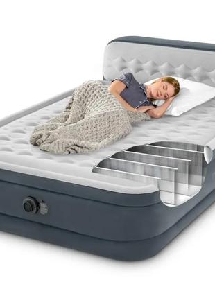 Велюр ліжко Intex 64448+ вбудований.насос 220-240V +сумка