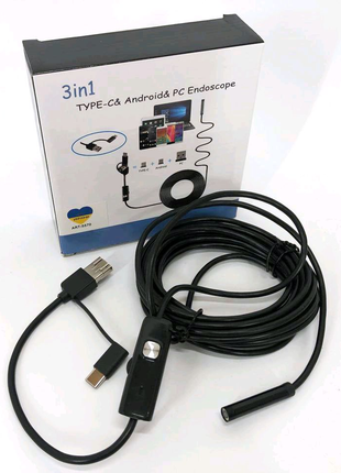 Камера ендоскоп з кабелем на 2 метри 7 мм USB / micro USB