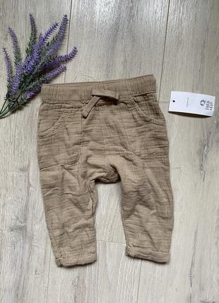 Новые легкие штанишки брюки легкие тонкие f&amp;f 6-9 лет