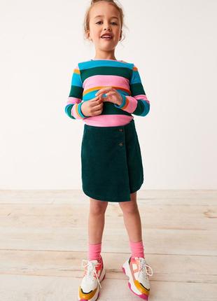 Вельветовая юбка next для девочки 7 лет, 122 см