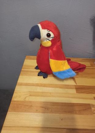 Детская плюшевая игрушка попугая повторушка