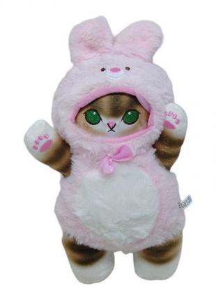 Мʼяка іграшка "Котик у костюмі зайчика: Anime Cat Mofusand Plu...