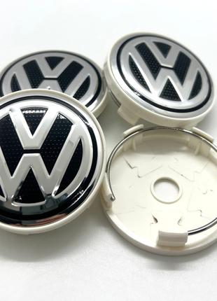 Колпачок - заглушка диска Volkswagen 56/66мм (к-т 4шт) оригина...