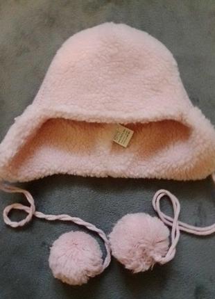 Зимова шапка на дівчинку 2-3 роки