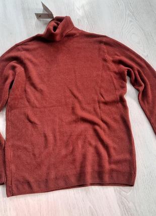 Теплый свитер с горлом оверсайз водолазка tu 50-52,54