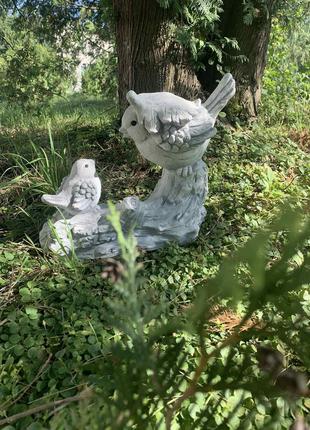 Садовая фигура, статуэтка Пара воробьев для декора сада изгото...