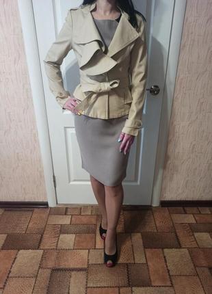 Пиджак жакет асимметричный легкая куртка классика деловой офисный
