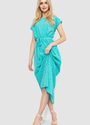 Платье с цветочным принтом, цвет мятный, 214r055