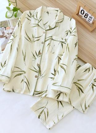 Качественная муслиновая пижама домашний костюм s-l