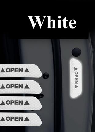 Наклейки на двері автомобіля OPEN білі