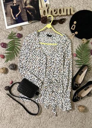 Актуальна леопардова віскозна блуза #139