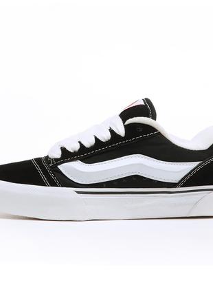 Мужские / женские кеды Vans KNU Skool Black White VN0009QC6BT1...