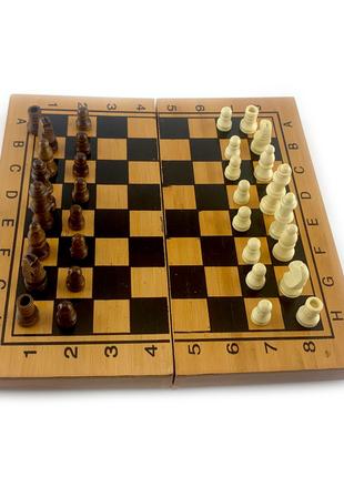 Нарды+шахматы+шашки бамбук (24х12 см)