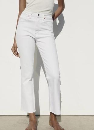 Джинси trf cropped mid-rise flared zara 3643/017