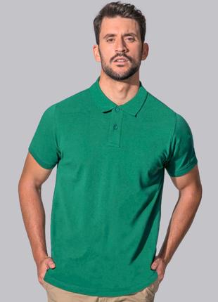 Мужская рубашка-поло JHK, POLO REGULAR MAN, зеленая, футболка ...