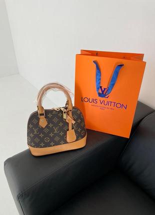 Жіноча сумка louis vuitton alma brown