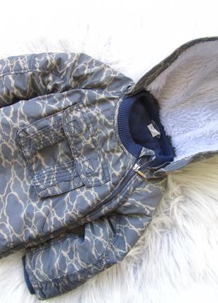 Стильная теплая куртка парка с капюшоном h&m