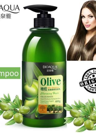 Шампунь для волосся з оливковою олією bioaqua olive shampoo 40...