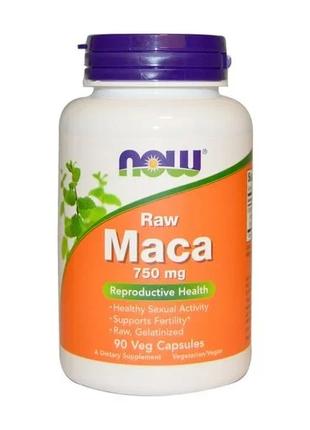Дієтична добавка в капсулах NOW Foods Raw Maca Перуанська Мака...