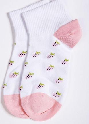 Короткие женские носки, бело-персикового цвета, 151r2846