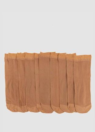 Комплект женских капроновых носков 5 пар, цвет бежевый, 139r001-5