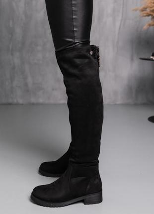 Ботфорты женские зимние fashion abu 3890 36 размер 23,5 см черный