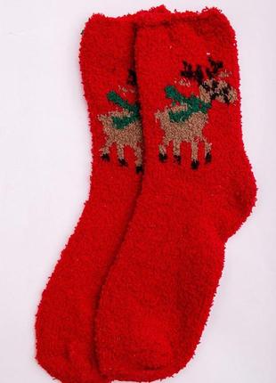 Новогодние женские носки, красно-коричневого цвета, 151r2327