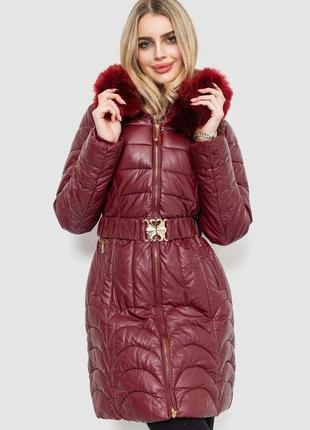 Куртка женская зимняя, цвет бордовый, 244r709