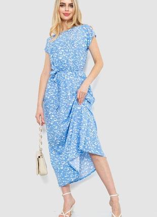 Платье с принтом, цвет голубой, 214r055-3