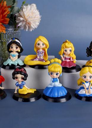 Набір фігурок принцеси діснея, 8 шт, нові