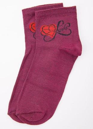 Женские носки средней длины, бордового цвета, 167r777