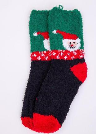 Новогодние женские носки, черно-зеленого цвета, 151r2327