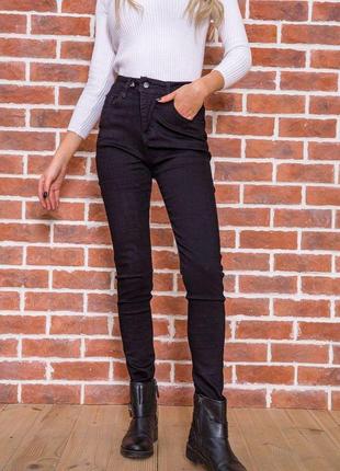 Стрейчевые женские джинсы, черного цвета, 167r2023-3