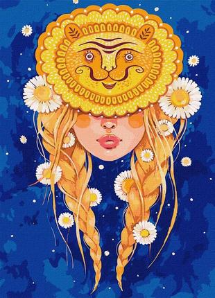 Картина по номерам девушка с символом льва 40*50 см идейка kho...