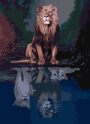 Картина по номерам origamі лев и его поддержка lw 3191 40*50 п...