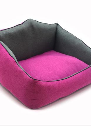 Лежак прямоугольный для собак и кошек zoo-hunt магнус розовый ...