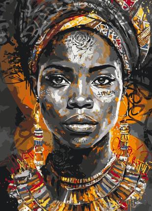 Картина по номерам африканская женщина 40*50 см оригами lw 22330
