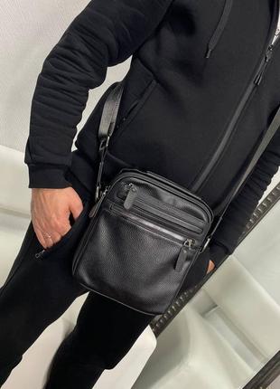 Мужская качественная и стильная сумка мессенджер с эко кожи